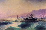 Ivan Aivazovsky Gunboat off Crete painting